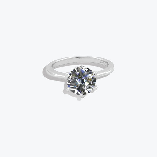 Celestial Glow Ring – Sterling Silver with Luminous Charm