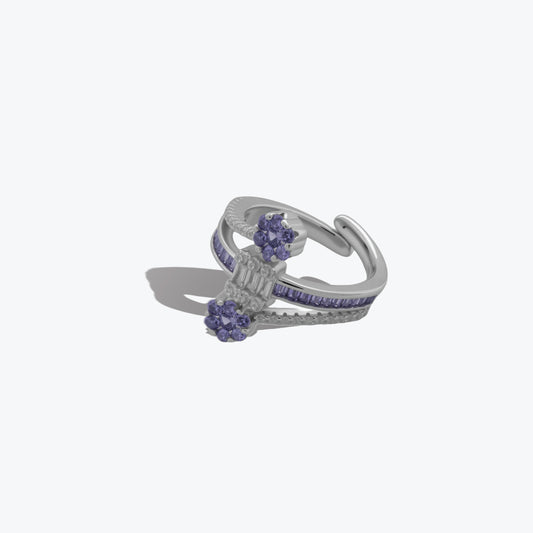Purple Majesty Ring – Sterling Silver with Bold Elegance