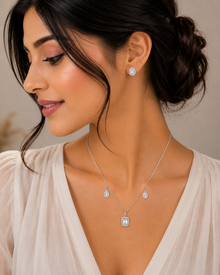 Celestial Squared pendant set in silver