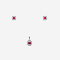 Sterling silver Aira Pendant Set