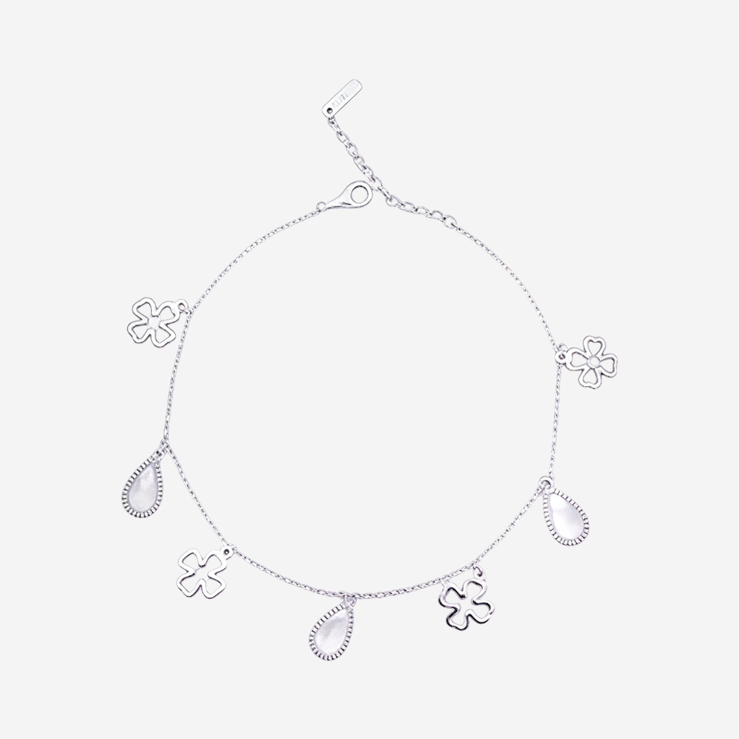 sterling silver charmline anklet