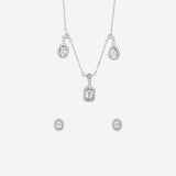 Celestial Squared pendant set in silver