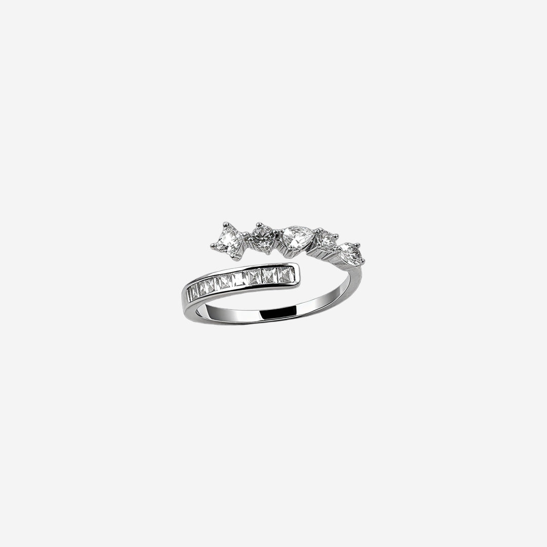 silver edgeflow women`s ring