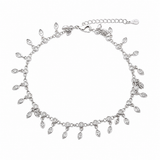 Silver charmed Women`s Anklet