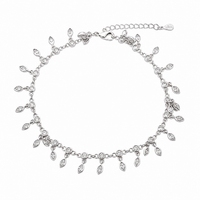 Silver charmed Women`s Anklet