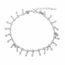 Silver charmed Women`s Anklet