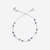 Silver Prism Glow Anklet
