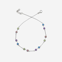 Prism Glow anklet – Sterling Silver with Subtle Brilliance