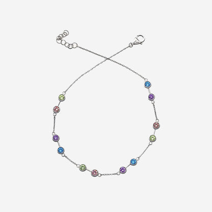 Sterling silver Prism Glow Anklet
