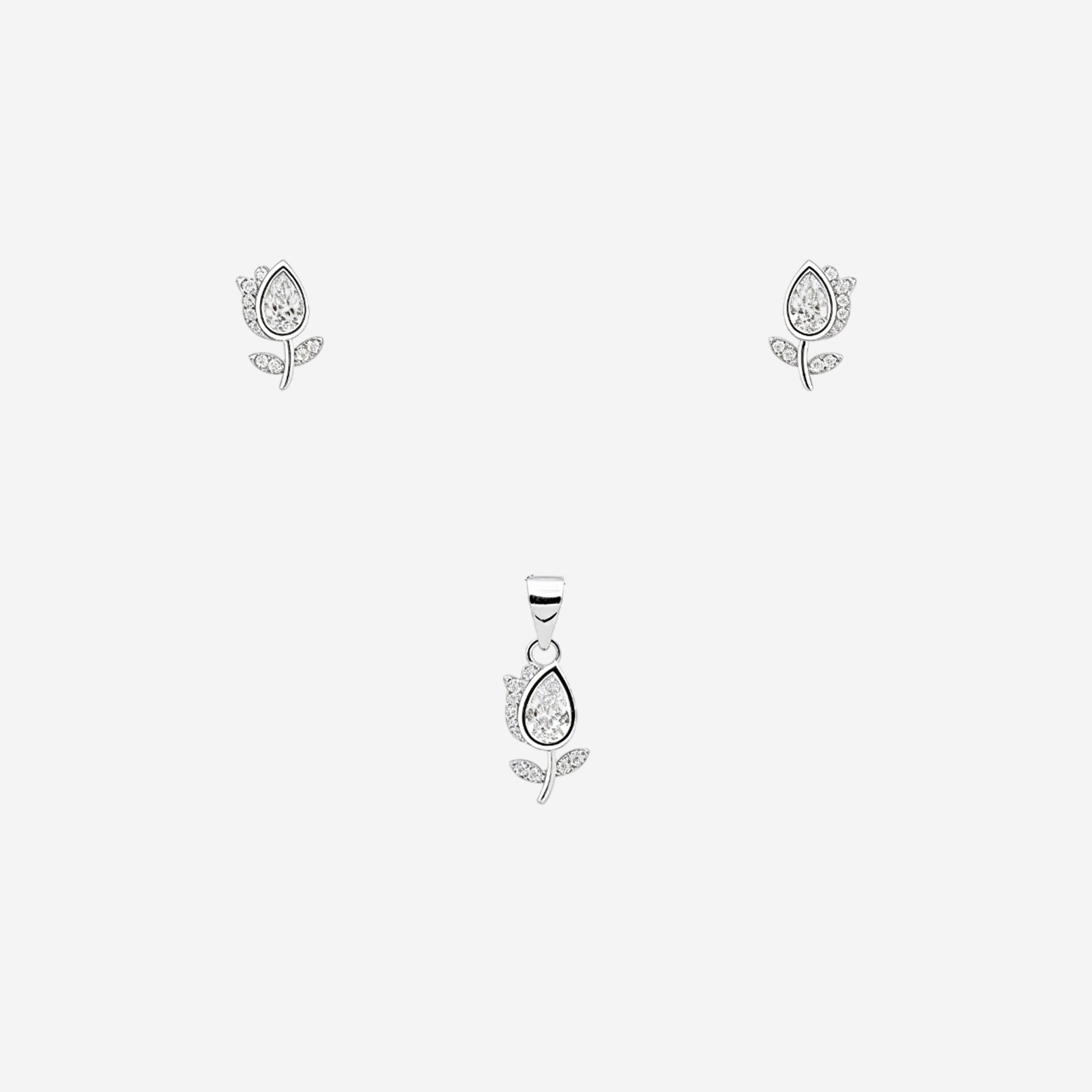 Sterling silver Petal Dew Set