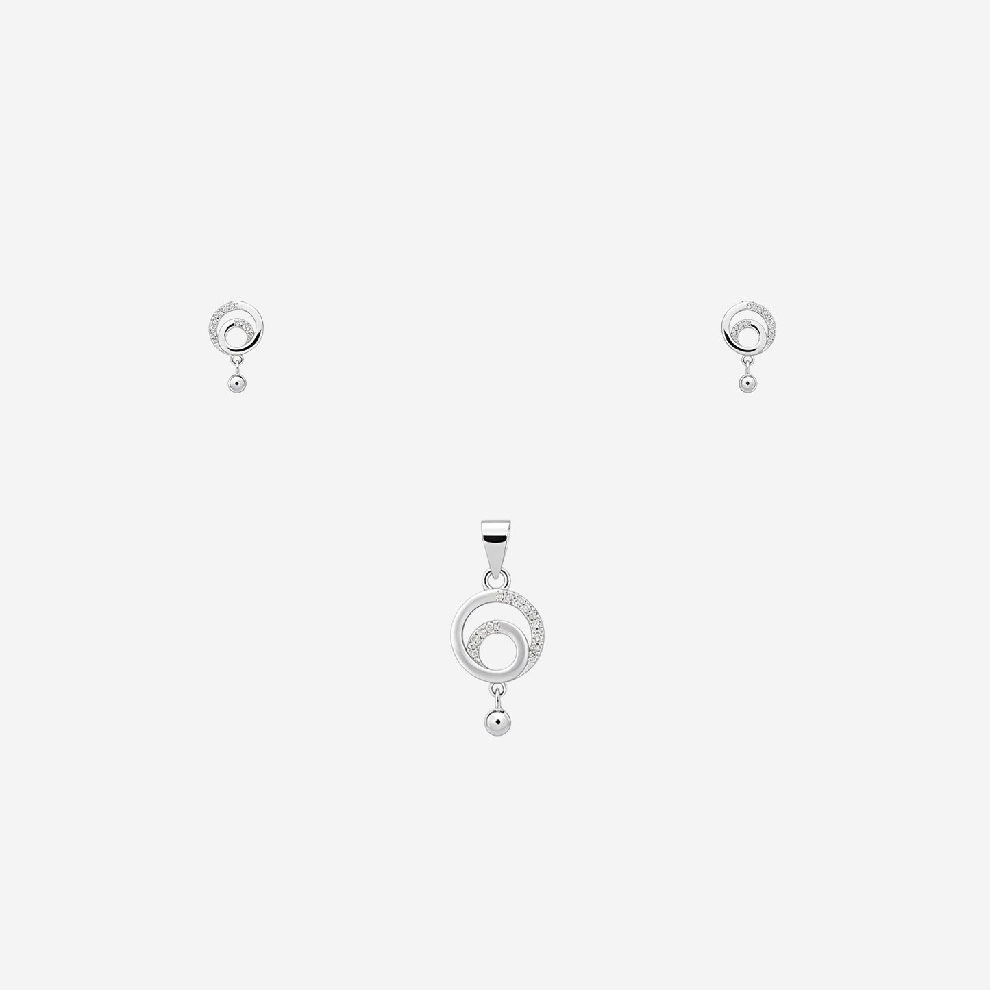 sterling silver celeste flow set