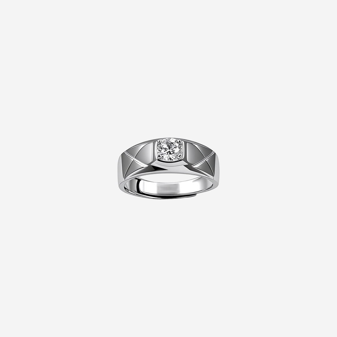 Silver Geomar Men`s Ring