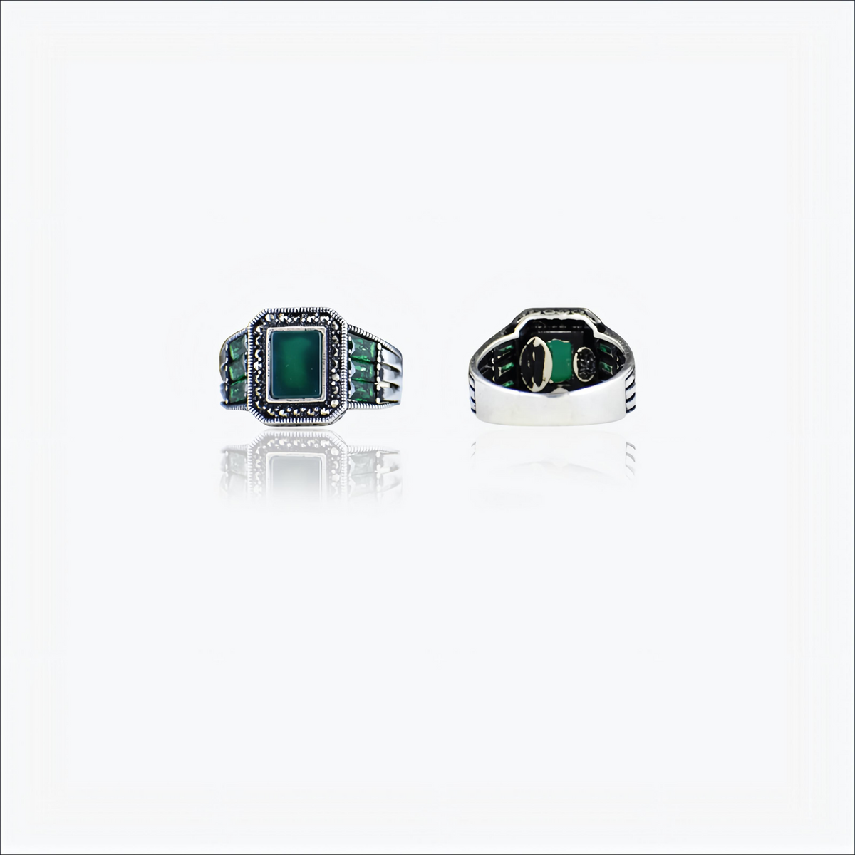 Verdantra Ring – Sterling Silver in Regal Form