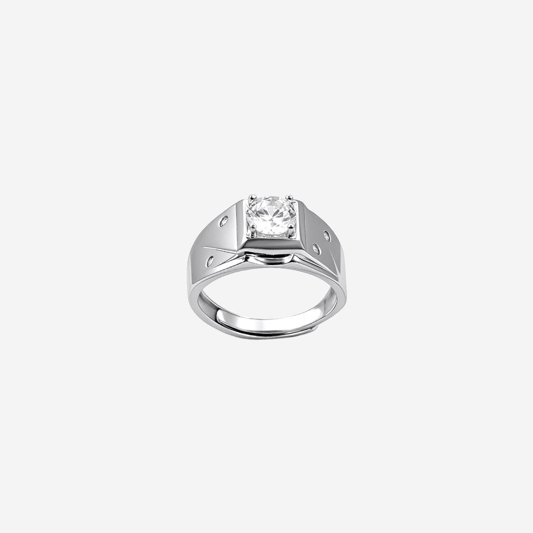 Silver Orvian Spark Men`s Ring