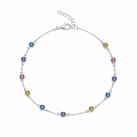 Silver Prism Glow Anklet