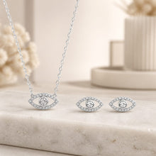 Eye shaped pendant Set in silver