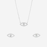 Eye shaped pendant Set in silver