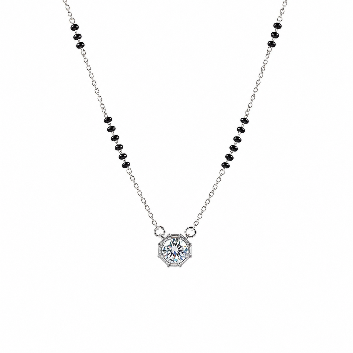 Mangalsutra Patterned Women`s Pendant in silver