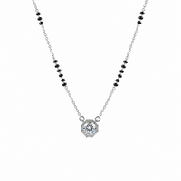 Mangalsutra Patterned Women`s Pendant in silver