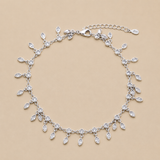 Silver charmed Women`s Anklet
