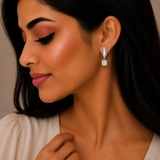 Arcline Drop Sterling silver Earring