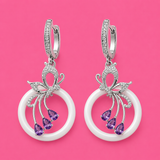 Petal Drift  silver women`s earring