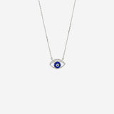Blue Luma Eye Pendant in silver