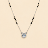 Mangalsutra Patterned Women`s Pendant in silver