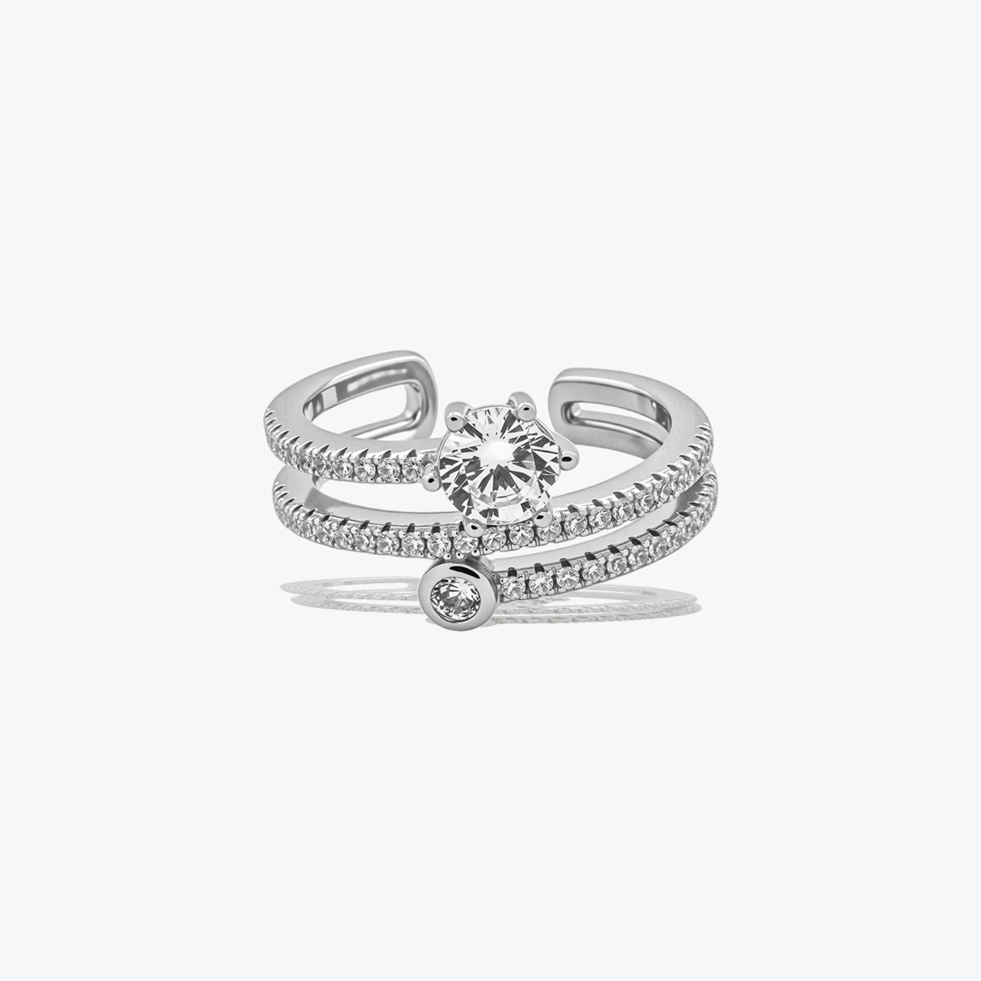 Starlight Shine Ring– Sterling Silver with Sparkle – Rubicstone