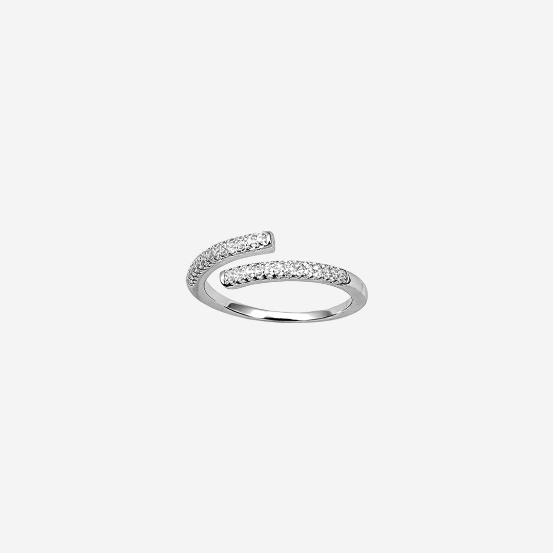 Silver Twinline Women`s Ring