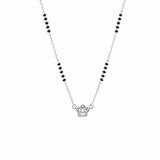 Floral Mangalsutra Pendant in silver
