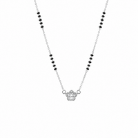 Floral Mangalsutra Pendant in silver