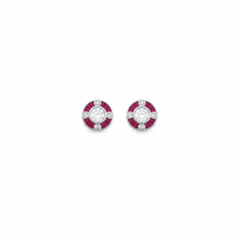 Pinklight Pendant with earrings in silver