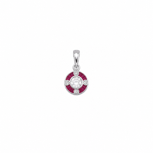 Pinklight Pendant with earrings in silver