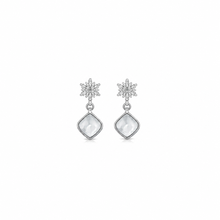 Flora Grace Pendant with earrings in silver