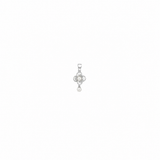 Glam pearl Pendant with earrings in silver