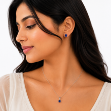 Blueview Pendant with earrings in silver