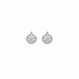 Eterna Halo Pendant with earrings in silver