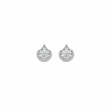 Eterna Halo Pendant with earrings in silver
