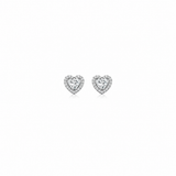 Heart Gleam Pendant with earrings in silver