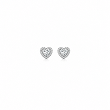 Heart Gleam Pendant with earrings in silver