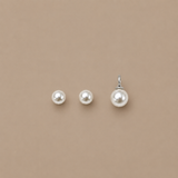 Pearl Pendant with earrings in silver