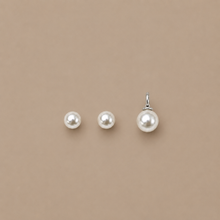 Pearl Pendant with earrings in silver