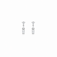 Eira Oval Pendant with earrings in silver