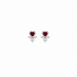 Rosaline Heart Pendant with earrings