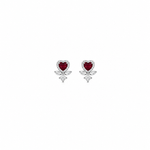 Rosaline Heart Pendant with earrings