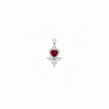 Rosaline Heart Pendant with earrings