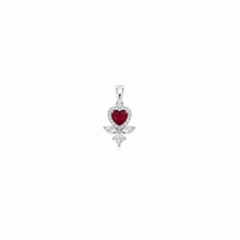 Rosaline Heart Pendant with earrings