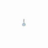 Blue Seren Pendant with earrings in silver