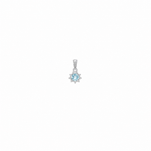 Blue Seren Pendant with earrings in silver